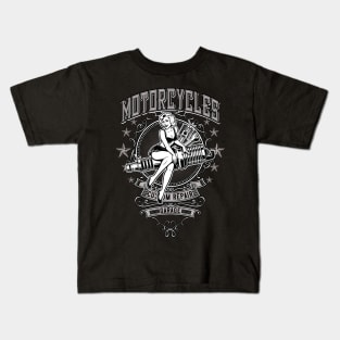 Pin-Up Motorcycle Garage Workshop Kids T-Shirt